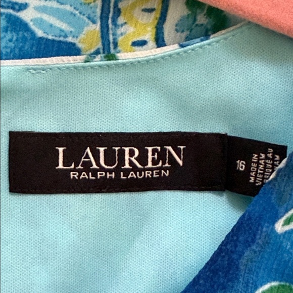 Lauren Ralph Lauren Floral Paisley Georgette Shift Dress Sheer Layers Lined New - Picture 4 of 7